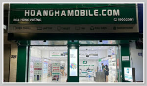 Cửa hàng Hoàng Hà Mobile Long An nằm ngay mặt tiền đường Hùng Vương